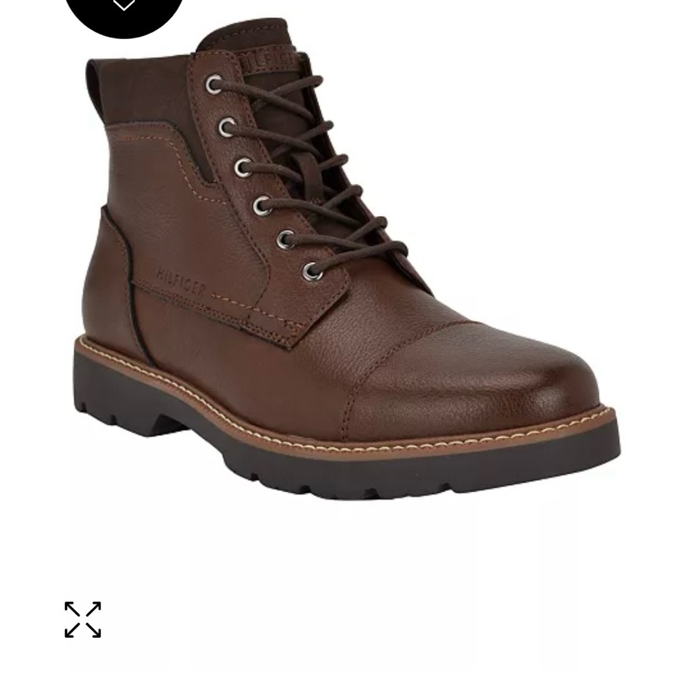 NEW - Tommy Hilfiger Men's Tarlin Casual Cap Toe Boots. . Size 9m Brown